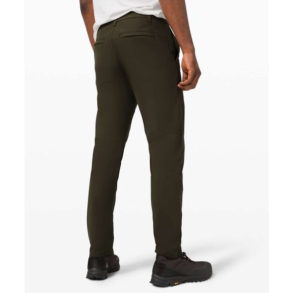 Lululemon Commission Pant Classic Warpstreme Dark Olive Men's 33 x 33 EUC - Picture 2 of 12